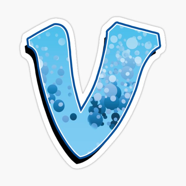 V - bubbles Sticker