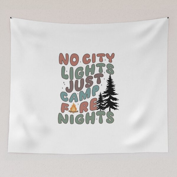 Item preview, No City Lights Just Camp Fire Nights designed and sold by khallidaart.