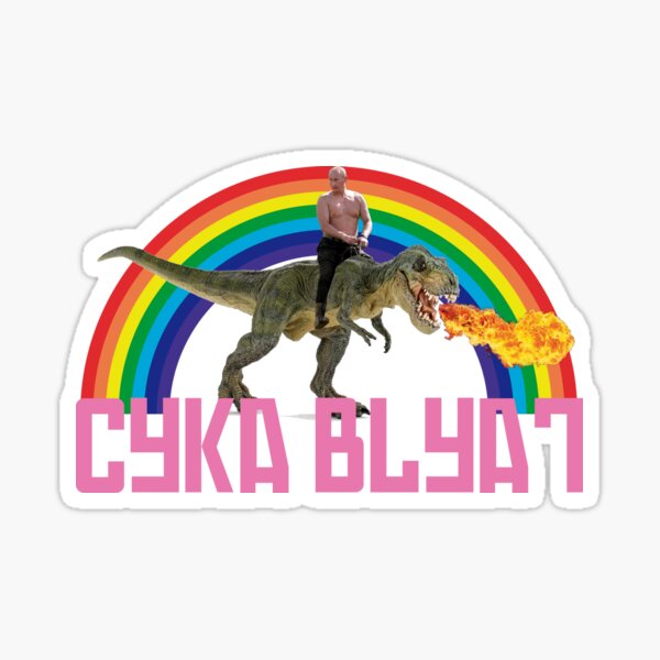 Putin Jurassic Cyka Blyat Sticker