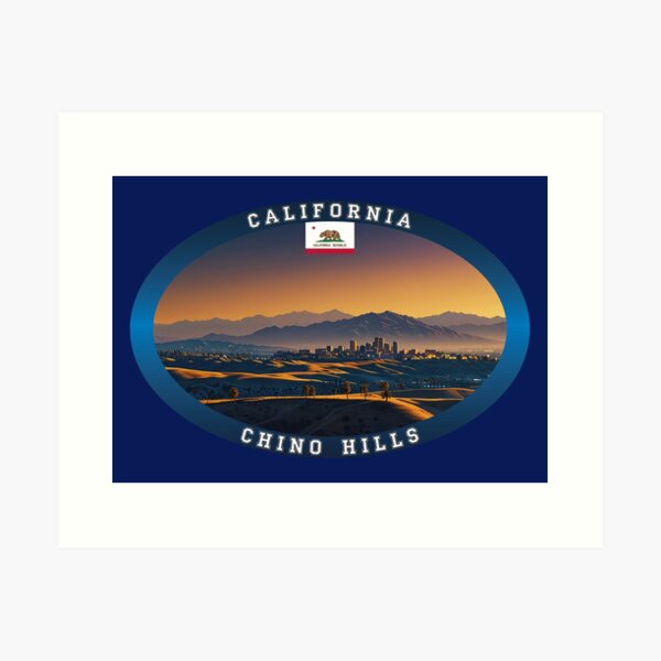 Vista previa del artículo con la obra «Viajes a Chino Hills, California», diseñado y vendido por Thistle-TShop.