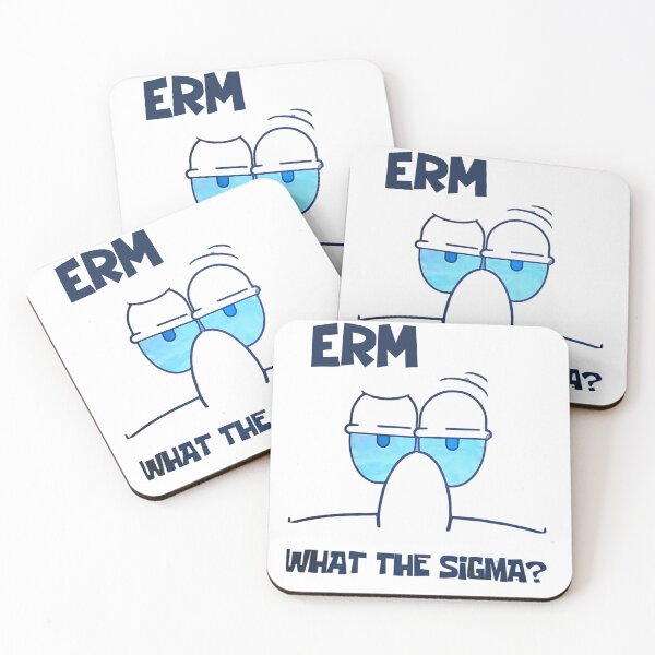 Item preview,  Erm... What the Sigma? Funny Cartoon Eyes Meme designed and sold by Moad Fahim.