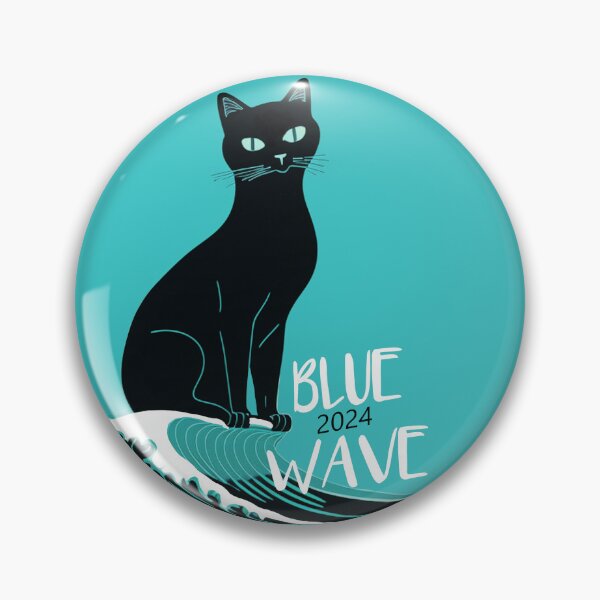 Artikelvorschau, Blue Wave 2024 Katzenliebhaber für Harris Walz entworfen und verkauft von Calico Forest.