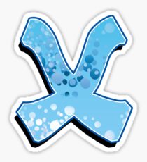 X - bubbles Sticker