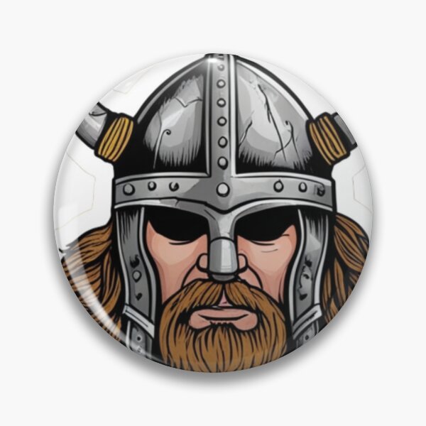 Item preview, Viking Warrior Helmet with Beard Icon designed and sold by Fly-with-my.