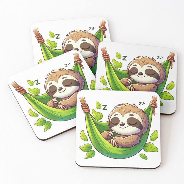Item preview, Dreamy Sloth in Leafy Hammock designed and sold by istoriadesign.