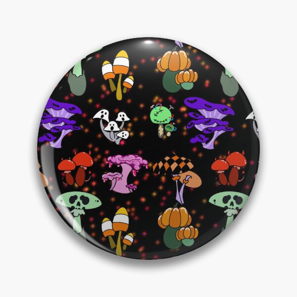Item preview, Halloween mushroom pattern designed and sold by KarinaLuceroart.