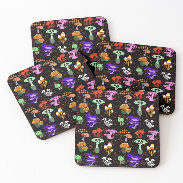Item preview, Halloween mushroom pattern designed and sold by KarinaLuceroart.