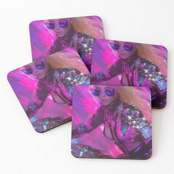 Item preview, Realistic cyber web space design girl colorful designed and sold by pinkuardesign.