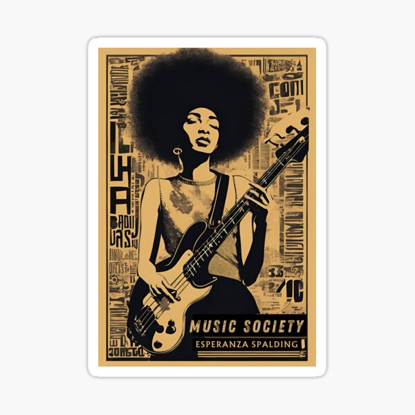 Item preview, Vintage 80s Esperanza Spalding Jazz Musician Singer designed and sold by FociCreate.