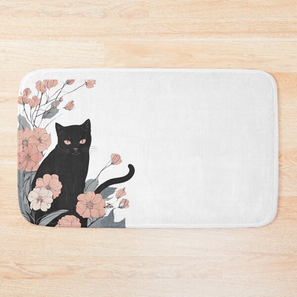 Item preview,  Black cat and vibrant flowers with a warm autumn aesthetic. designed and sold by Catophile.