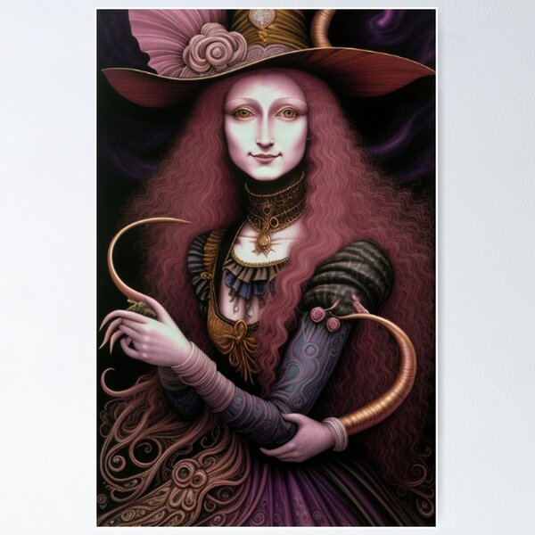 Item preview,  Abstract Pink Witch Art designed and sold by TheDarkWardrobe.