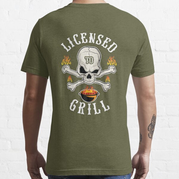 Grill Master Barbecue Bbq Smoker Grillin Dad Grandpa Men's Back Print  T-shirt