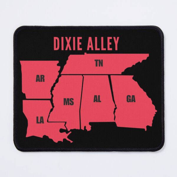 Item preview, Red Dixie Alley Tornado State Map designed and sold by ColordCreations.