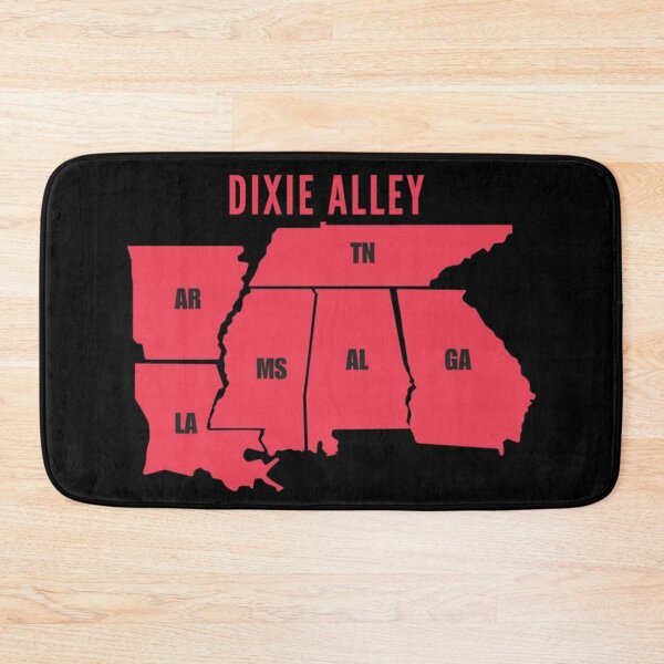 Item preview, Red Dixie Alley Tornado State Map designed and sold by ColordCreations.