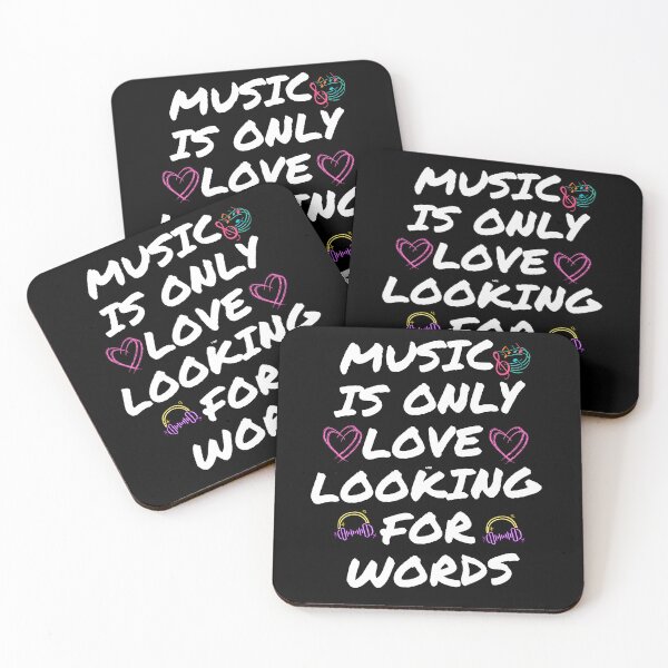 Item preview, Music is only love looking for words music quote  designed and sold by HeeShirt.