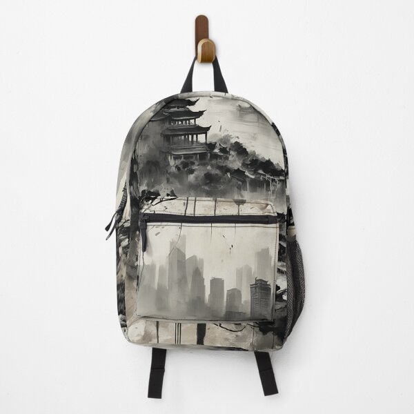 Item preview, Modern Guangzhou Skyline - Ancient Chinese Brush Art Meets Street Hip Hop designed and sold by athanasioungr.