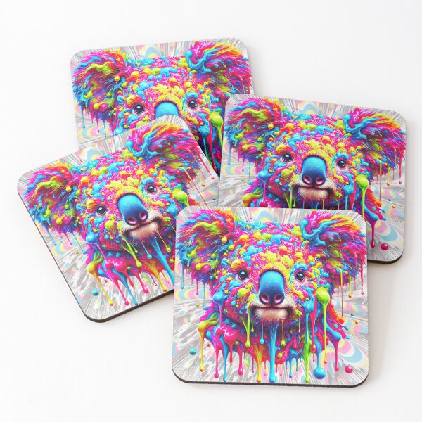 Item preview, Neon Drip Koala – Psychedelic Animal Art designed and sold by SHHCreations.