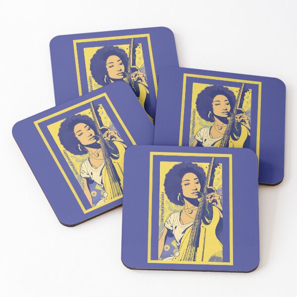 Item preview, Ultramarine Jazz Bassist Esperanza Spalding Bass Guitar Fans Electric Bass Player designed and sold by FociCreate.