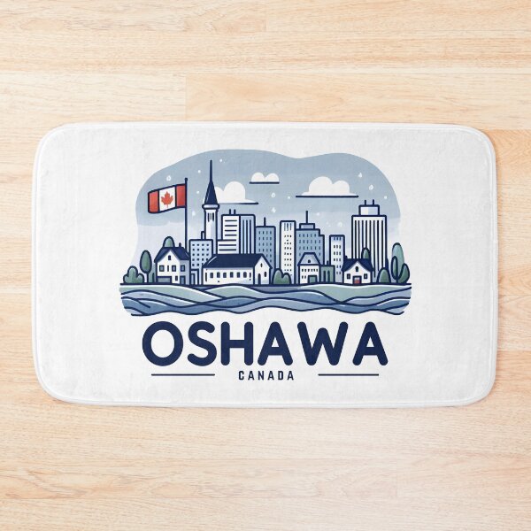 Item preview, Oshawa Ontario Canada Simple Skyline Blue Cityscape designed and sold by HowToCanadian.