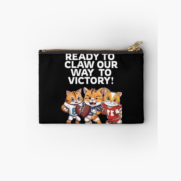 Item preview, Ready To Claw Our Way To Victory! Cat Lover's Football Design designed and sold by signshirtz.