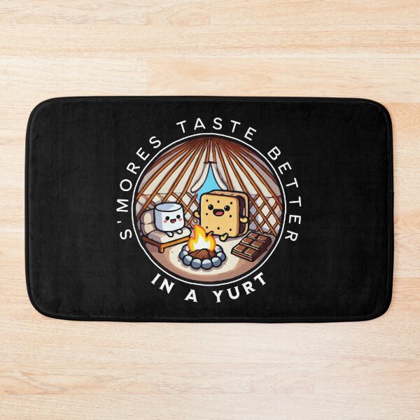Item preview, S'mores taste better in a yurt - funny glamping meme designed and sold by RogarsVault.