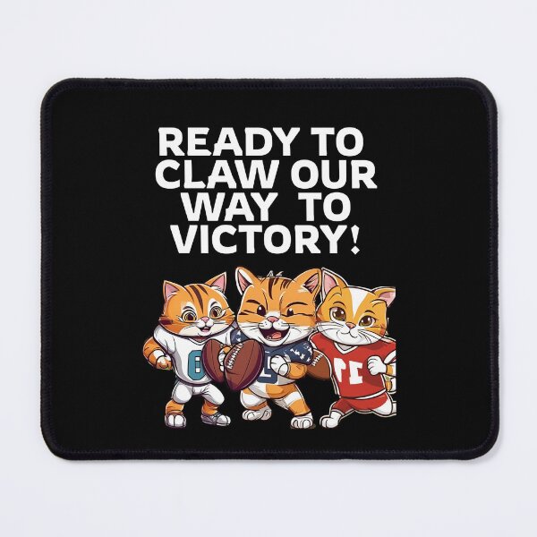 Item preview, Ready To Claw Our Way To Victory! Cat Lover's Football Design designed and sold by signshirtz.