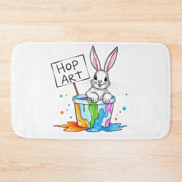 Item preview, Hop Art Bunny designed and sold by BikeRelaxStudio.