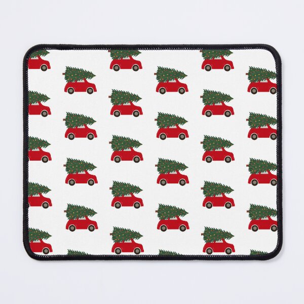 Item preview, Christmas tree on a red car designed and sold by DaisyRoseBliss.
