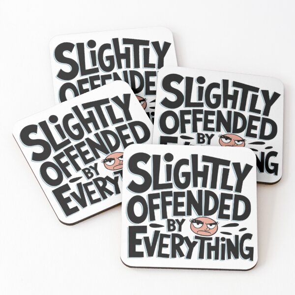 Item preview, Slightly Offended by Everything - Humorous Cartoon Illustration designed and sold by DITCHB .