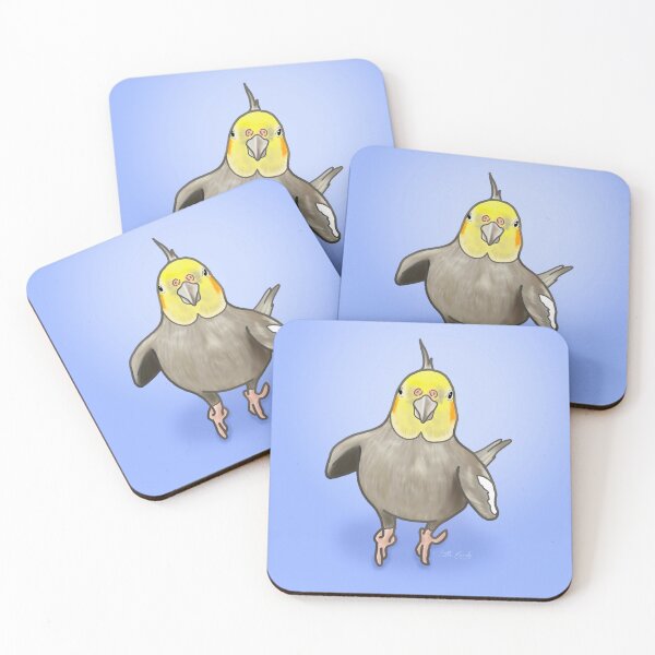 Item preview, Cute Cockatiel with Heart Wings designed and sold by LittleBeaksArt.