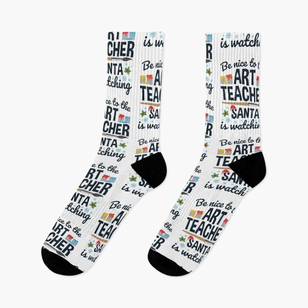 Item preview, Be Nice to the Art Teacher Santa is Watching Christmas Holiday  designed and sold by jaygo.