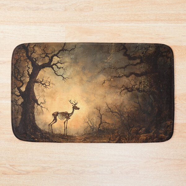 Item preview, Vintage Washed Skeletal Deer Roaming Through a Haunted Forest - Halloween Core designed and sold by Matt's Artificial Nature.