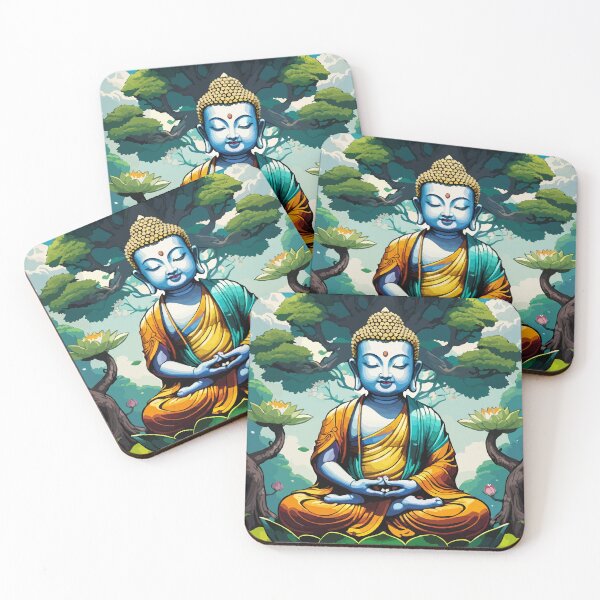 Item preview, Buddha sitting on a lotus flower and the tree of life  designed and sold by Sanniasi.