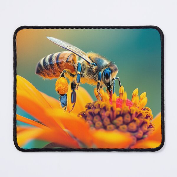 Item preview, Bee pollinating a flower designed and sold by valerko26.