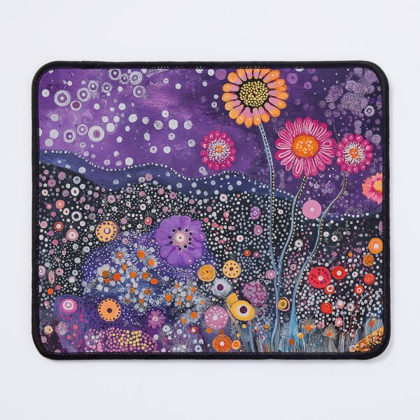 Item preview, Wildflower Purple Melody, Folk Art Purple Floral  designed and sold by Neika Shimm Designs.