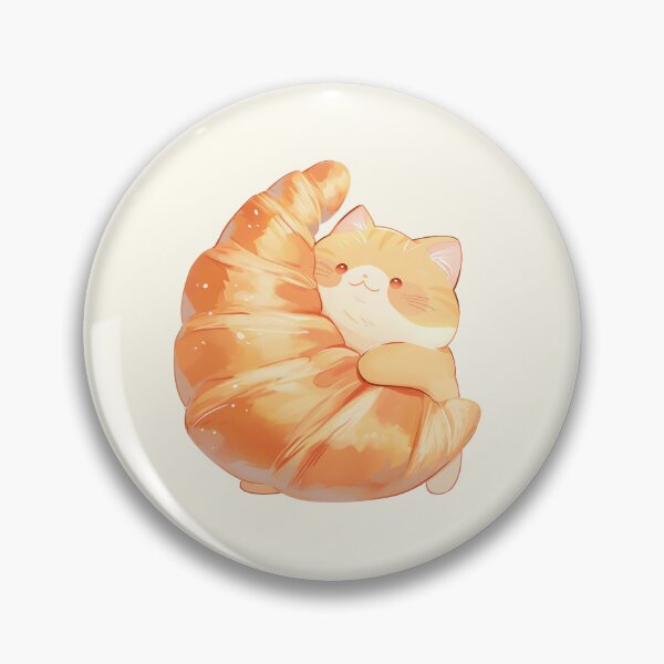 Item preview, Cat Holding a Croissant designed and sold by NikoNekoDesigns.