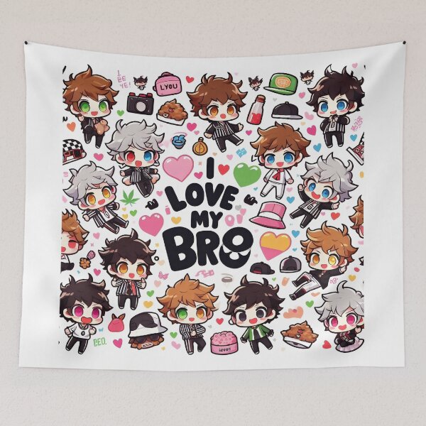 Item preview, I Love My Bro Pattern 1.0  designed and sold by StickyGuys.