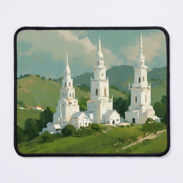 Item preview, Three White Towers on the Hills - Medieval Fantasy Landscape designed and sold by athanasioungr.