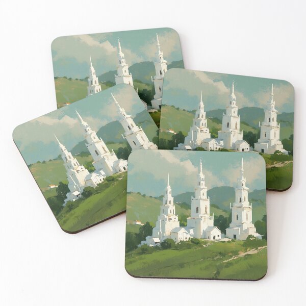 Item preview, Three White Towers on the Hills - Medieval Fantasy Landscape designed and sold by athanasioungr.