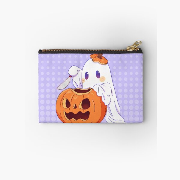 Item preview, Little ghost carving a pumpkin designed and sold by jelibobs ..