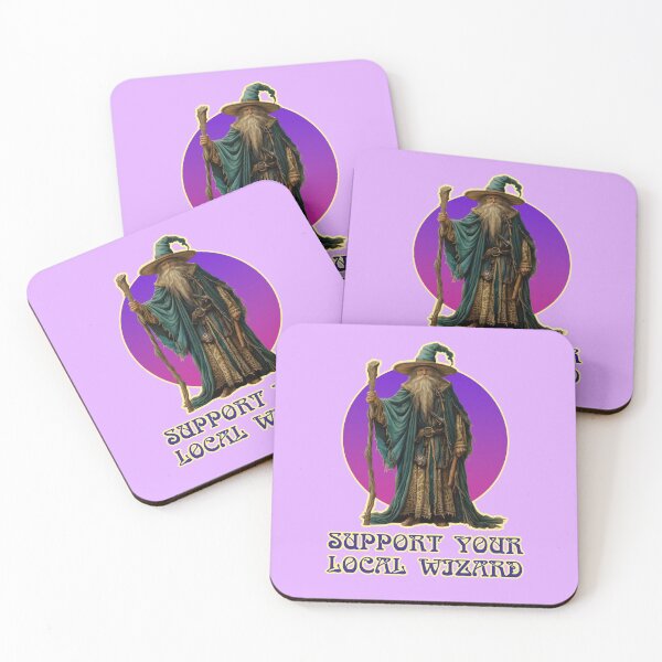 Item preview, whimsical wizard, vintage designed and sold by Mauswohn.