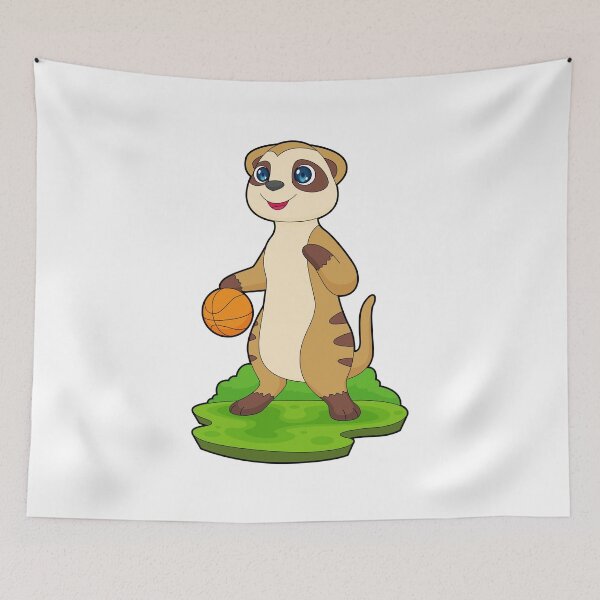 Item preview, Meerkat Basketball player Basketball designed and sold by Snabdesign84.