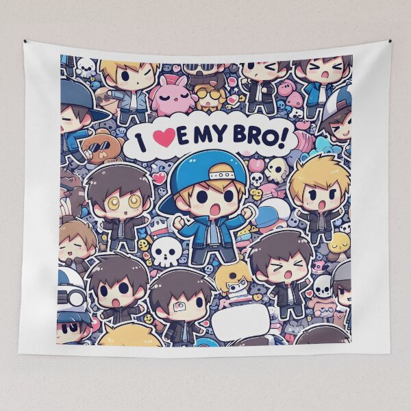 Item preview, I Love My Bro Pattern 2.0  designed and sold by StickyGuys.