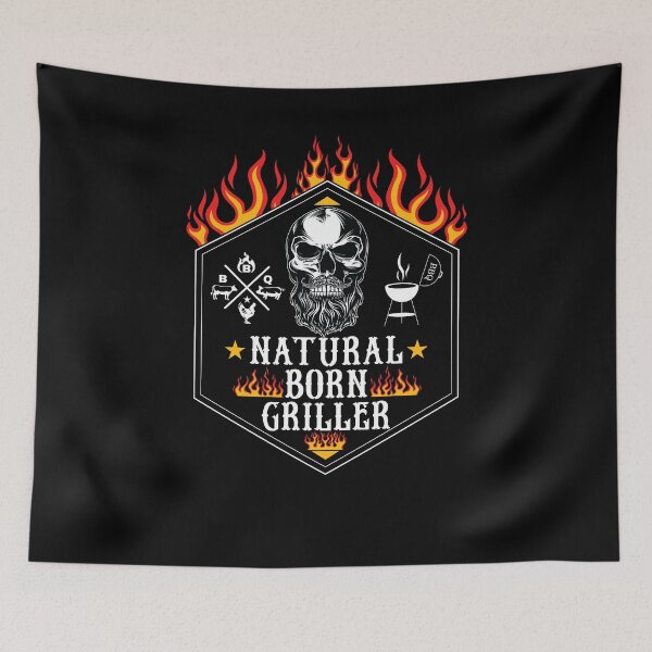 Item preview, Natural Born Griller Killer BBQ Grilling T-shirt For Dad Grandpa Husband designed and sold by maindeals.