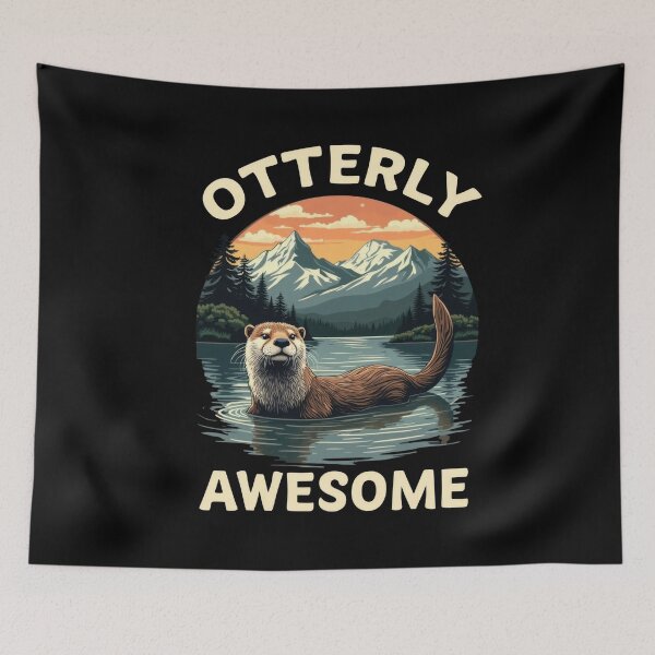 Item preview, Otterly Awesome Otter in Mountain Lake Nature Adventure designed and sold by Hananiah Merch.