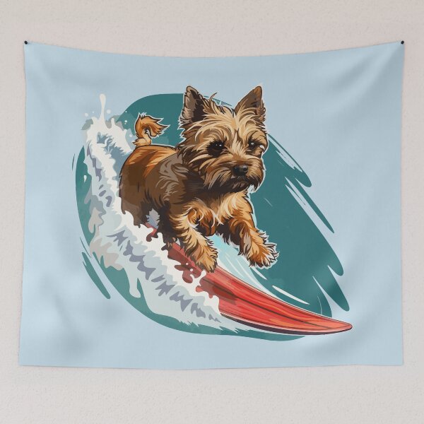 Artikelvorschau, Surfender Cairn Terrier entworfen und verkauft von VelvetRoom.