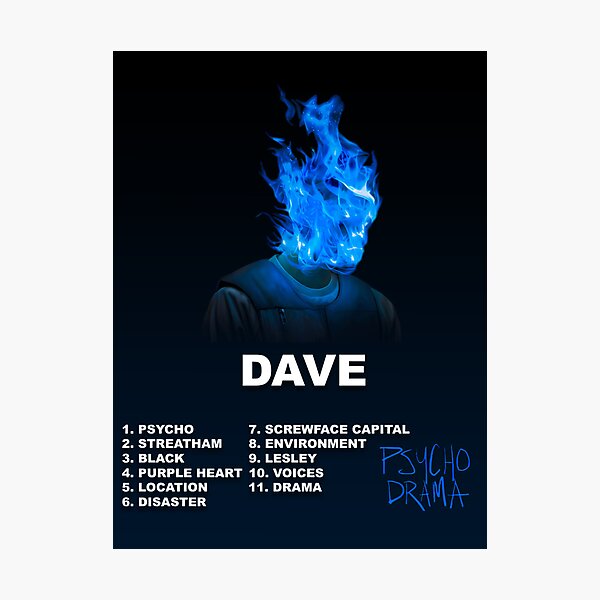 Item preview, Dave - Psychodrama (Wall Art Poster) designed and sold by DrippyWallz.