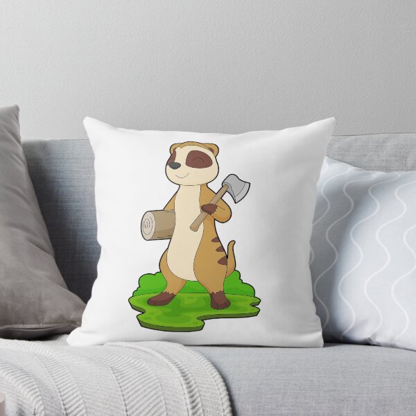 Item preview, Meerkat Lumberjack Axe Forest designed and sold by Snabdesign84.
