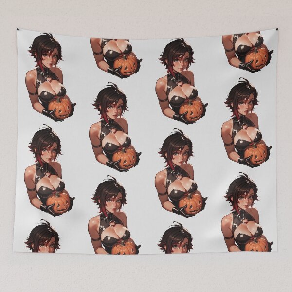 Item preview, Hot Halloween Girl with Dark-Red hair designed and sold by WaifuBrowser.