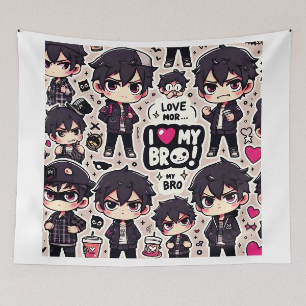 Item preview, I Love My Bro Pattern 4.0  designed and sold by StickyGuys.